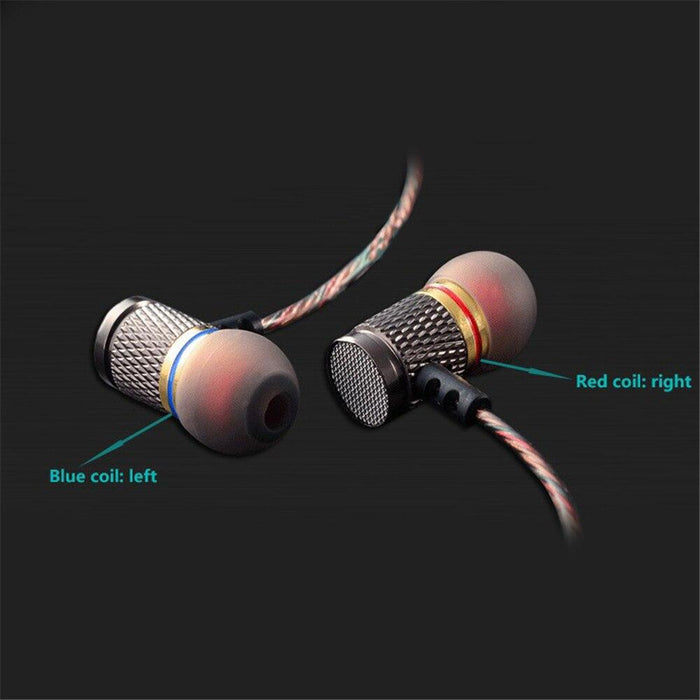 Professional In Ear Earphone Metal Heavy Bass Sound Quality Music Earphone For Listening Music Sport and Excersise