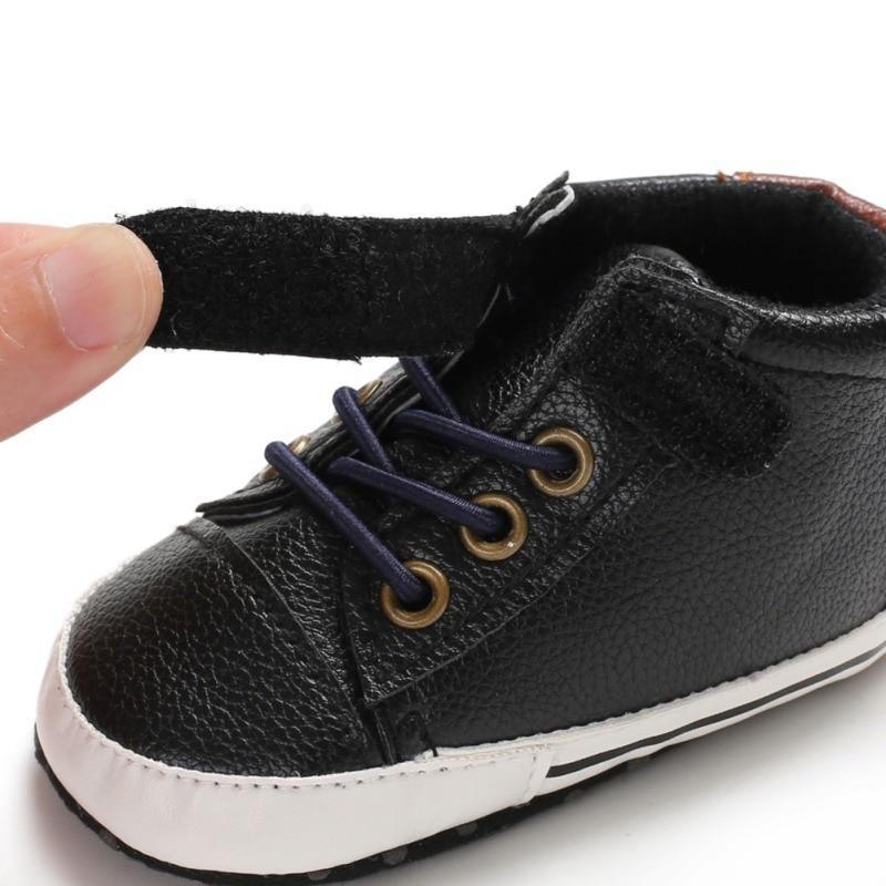 Newborn PU Leather Shoes Winter Fashion Baby Soft Sole Canvas Sneakers 0-12 Months Baby Boy And Girl