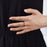 Black Birds Pattern Luxury Elegant  Transparent Crystal Finger Epic Ring Handmade for Women