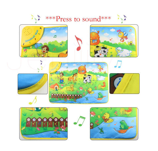 Music Animal Voice Singing Piano Farm Baby Play Gym Mat Baby Game Carpet Baby Toy