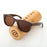 Brown Glasses Retro Wood Eyewear Bamboo Sunglasses Unisex Glasses Eyewear For Women and Men With UV400 Protection
