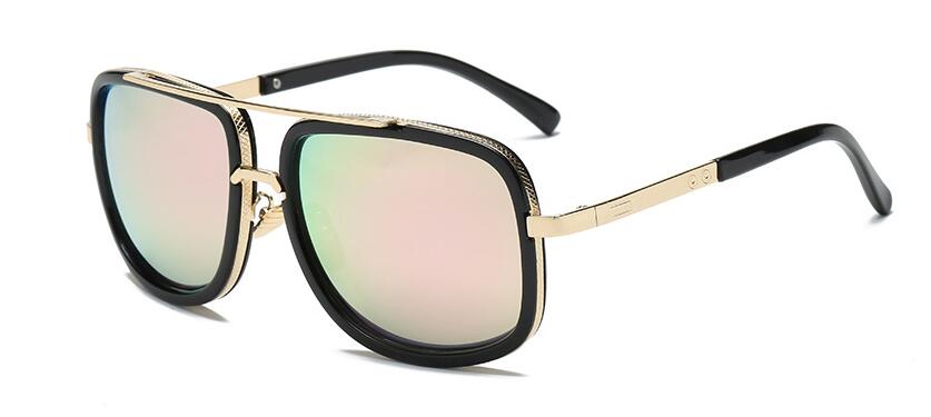 Classic Brand Luxury Square Gold Metal Frame Woman and Man Unisex Top Oversized Bog Frame Elegant Sunglasses For Summer  Designer
