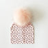 Luxury Modern Baby Hat Cotton Printing Hat With Pompon For Girls Autumn Winter Boys Caps Children Bonnet For Kids