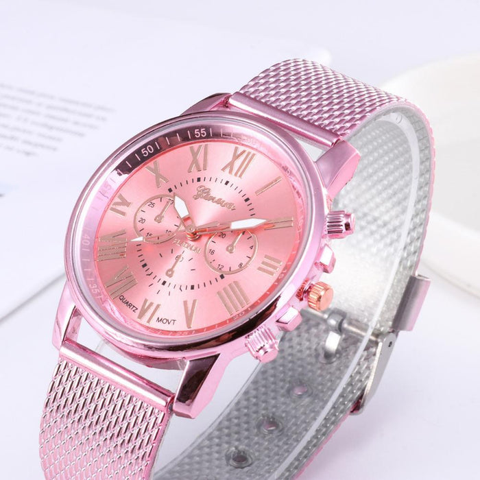 Analog Women watches Quality Fashion  Roman Numerals Faux Leather Analog Quartz Ladies watch Bracelet Clock Gift For Women Lady and Girls