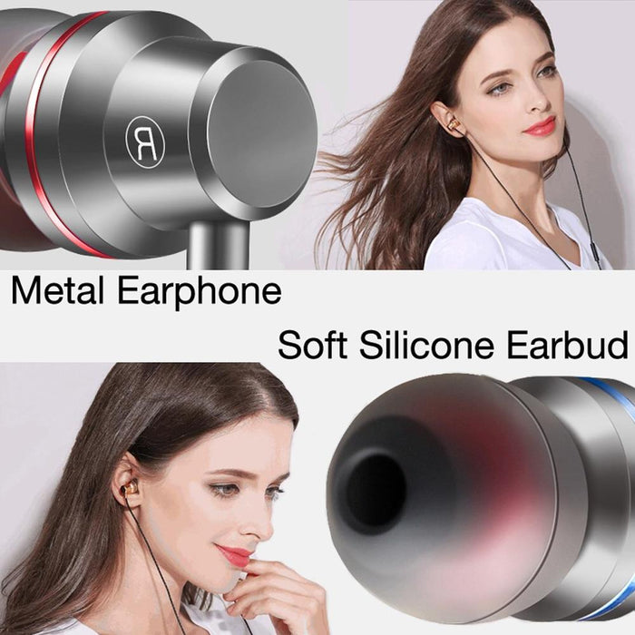 STEVVEX In-Ear Headphones Earphone For Phone Stereo Bass Headset Metal Wired Earphone HiFi Headphones Mic For Cell Phones