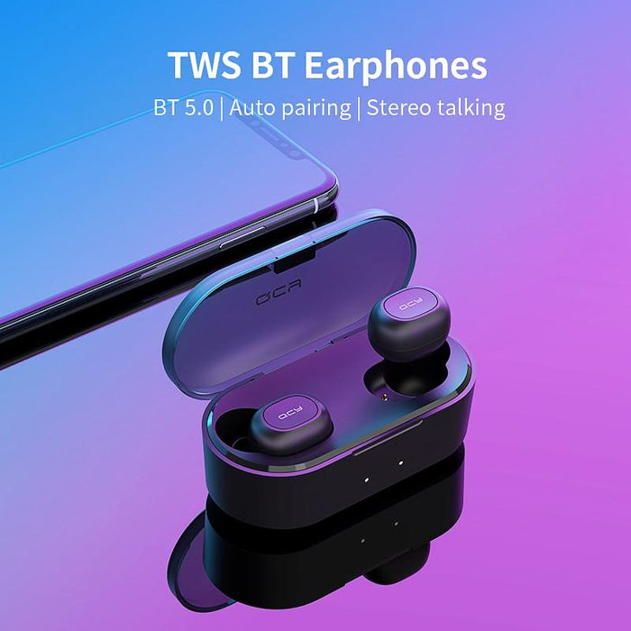 STEVVEX TWS Bluetooth V5.0 Headphones 3D Stereo Sports Wireless Earphones with Dual Microphone For Cell Phones