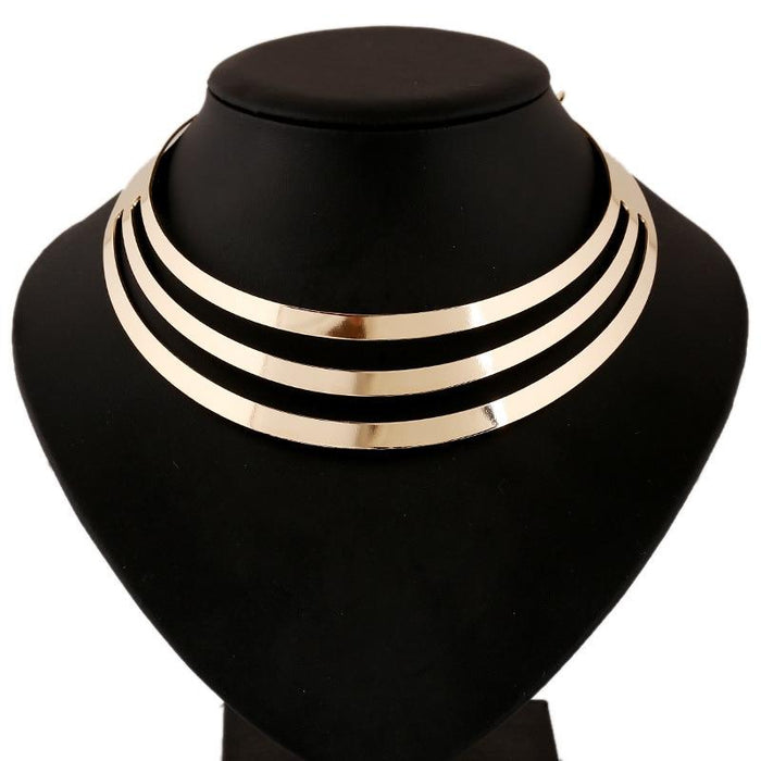 Women Charm Elegant Party Gold Necklace Chain Luxury Choker Collar In African Style