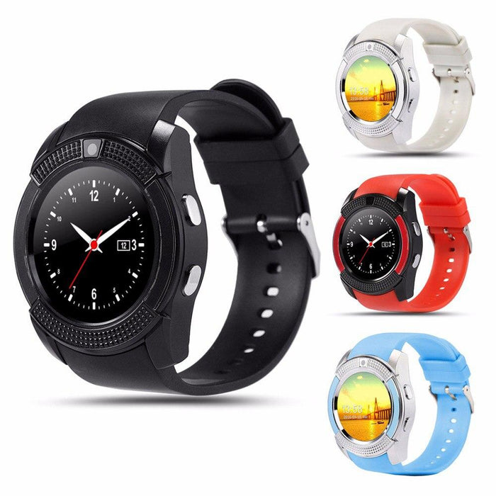 Famous Sport Men Smart Watch WIth SIM card For Android and IOS sistems With Camera Rounded Answer Call Dial Call Smartwatch and  Heart Rate Fitness Tracker