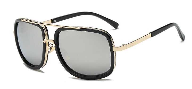 Classic Brand Luxury Square Gold Metal Frame Woman and Man Unisex Top Oversized Bog Frame Elegant Sunglasses For Summer  Designer