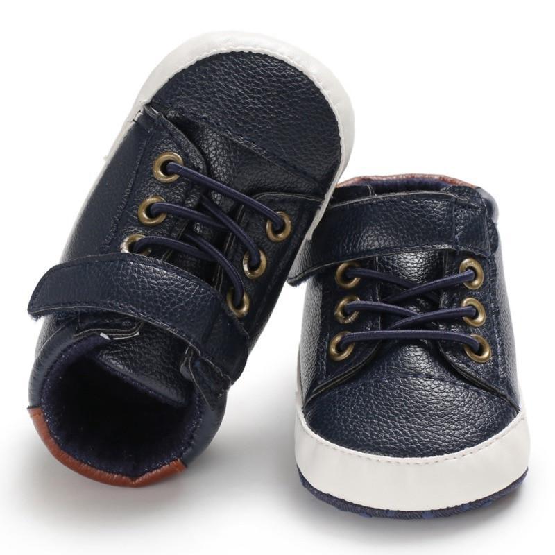 Newborn PU Leather Shoes Winter Fashion Baby Soft Sole Canvas Sneakers 0-12 Months Baby Boy And Girl