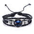 New Gemini C Leo Virgo Libra Scorpio 12 Constellation Amazing Black Elegant Punk Leather Bracelet Zodiac Bracelet For Men And Women