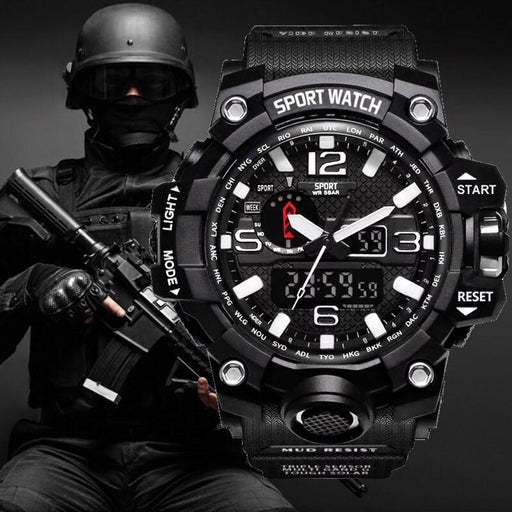 Popular Men Military Army Mens Watch With Led Digital Display Analog Automatic Watch for Men and Woman Sport watch