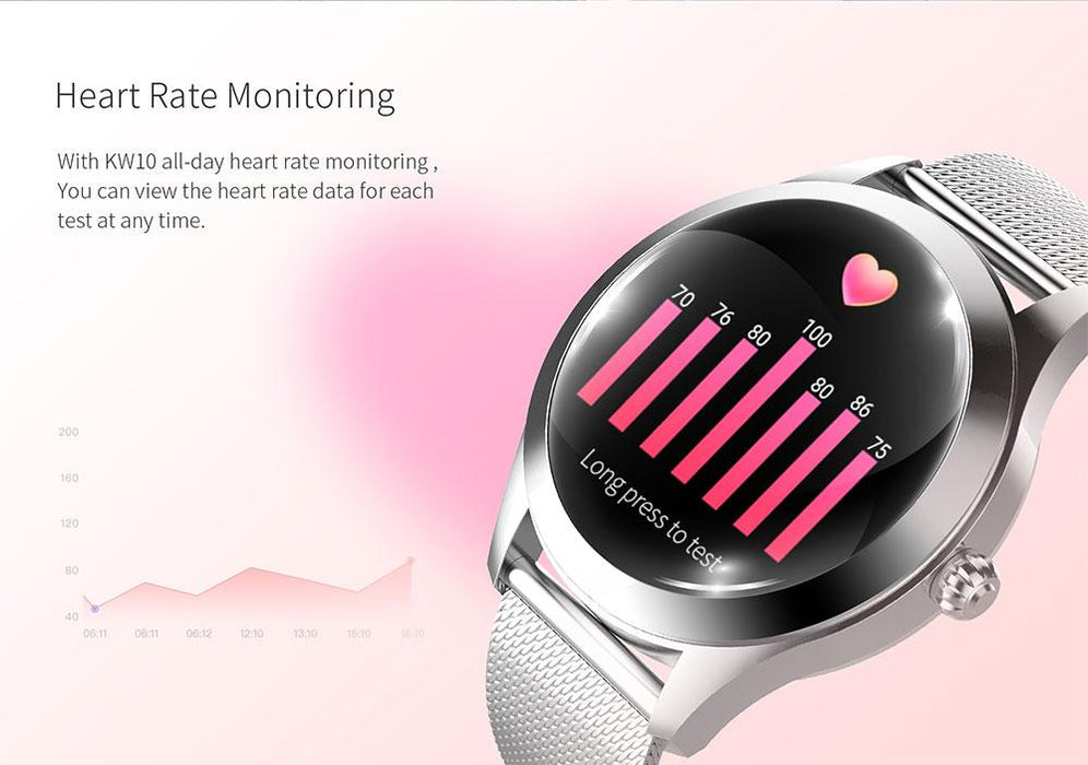 STEVVEX  IP68 Waterproof Luxury Elegant Smart Watch For Women Lovely Bracelet Heart Rate Monitor Sleep Monitoring Smartwatch Connect