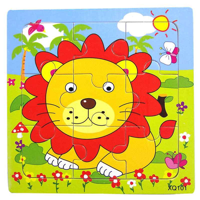 1 Pcs Animal Wooden Puzzles For Children In Wooden 3D Mosaic Puzzles Kids Educational Toys Design  For Baby Birthday Gifts