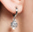 Great Luxury 925 Sterling Silver Jewelry Crystal Ball Elegant Stud Earrings For Women Modern Sterling Silver Jewelry