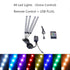 Lights LED Car Strip Lights with Two-Line Waterproof Design RGB LED Strip Light With USB Wireless Remote Music Control Multiple Modes For Auto Car