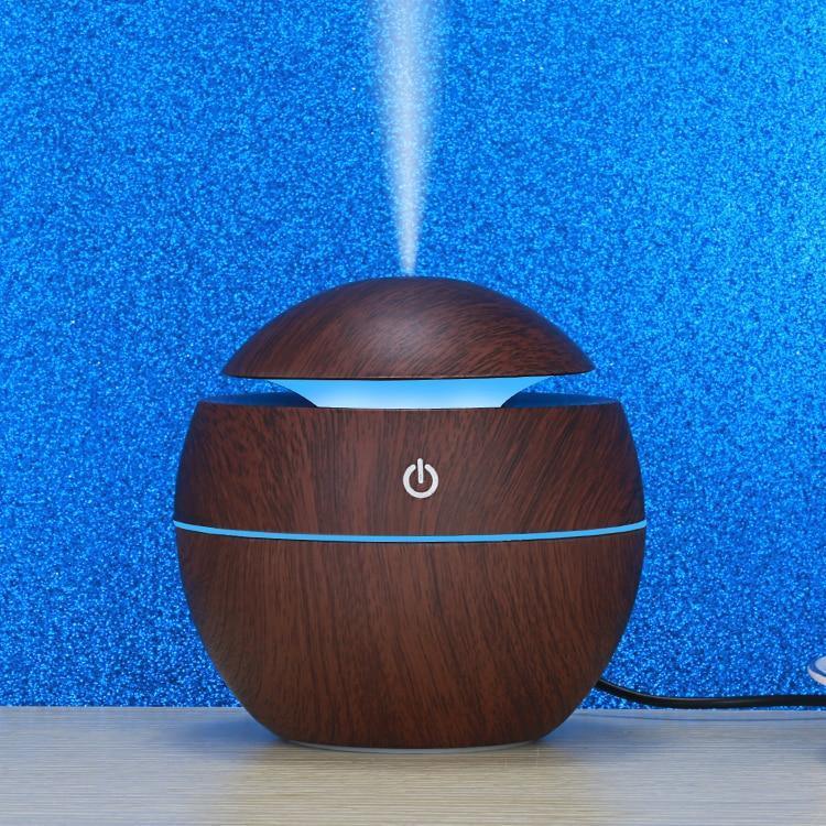 130ML USB Aroma Diffuser  Ultrasonic Cool Mist Humidifier Air  7 Color Change LED Night Light For Office Home