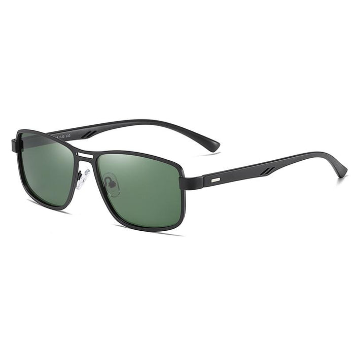 Business Luxury Brand NEW Fashion Polarized Elegant Sunglasses for Men Wuth UV400 Polarized Square Metal Frame Sunglasses