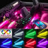 Lights LED Car Strip Lights with Two-Line Waterproof Design RGB LED Strip Light With USB Wireless Remote Music Control Multiple Modes For Auto Car
