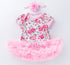 Pink Baby Luxury Bodysuit Infant Girls Princess Puffy Dress Baby Gown Party Wedding Excellent Girls Gift