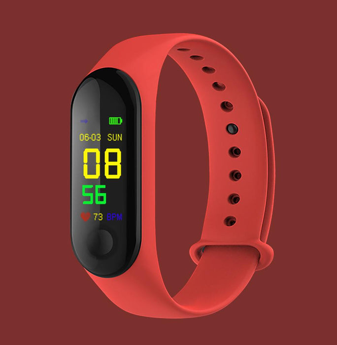 Proffesional Smart Sport Watch With  Band Blood Pressure Monitor and Bracelet M3Plus Wristband for Men and Women In Modern Design