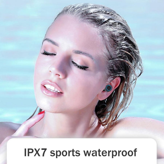 STEVVEX 3500mAh LED Bluetooth Wireless Earphones Headphones Earbuds TWS Touch Control Sport Headset Noise Cancel Earphone Headphone