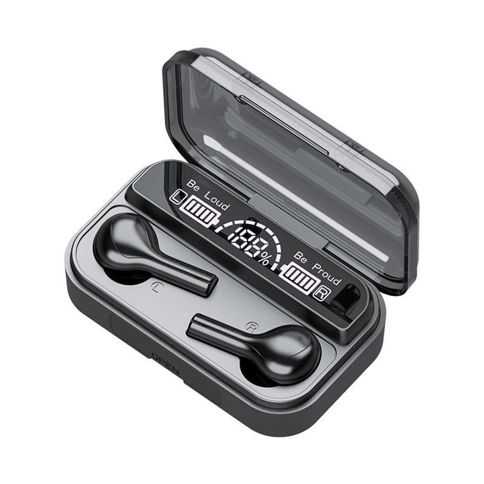 STEVVEX Bluetooth Earphones Wireless Headphone 2200mAh Charging Box Sports Waterproof Digital display Earbuds Headsets With Microphone For Cell Phones