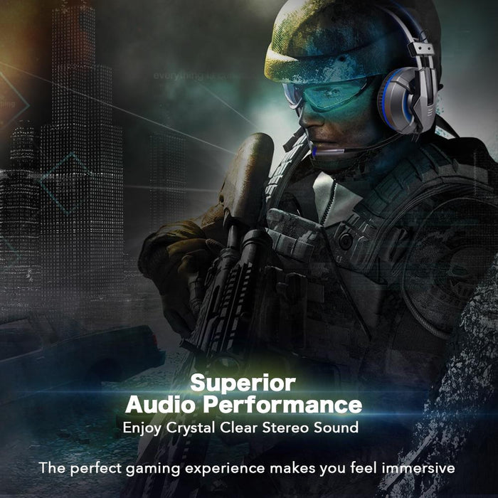 NEW Trend  Gaming Headset Gamer Ear Wired Headphones for Smartphone/PS4/PC/Xbox with Retractable Rotate Microphone and LED Light