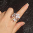Fashion Jewelry Opening High-Grade  Zircon Butterfly Ring Luxury Shiny Cocktail Party Ring For Women