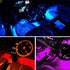 Lights LED Car Strip Lights with Two-Line Waterproof Design RGB LED Strip Light With USB Wireless Remote Music Control Multiple Modes For Auto Car