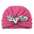 New  Handmade Cotton Girl Hat Autumn Winter Baby Boy Girl Hat Colorful Bow Elastic Cute Baby Turban In Elegant Design