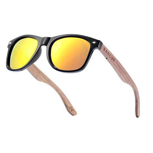 High Quality Bamboo Handmade Walnut Sunglasses For Men and Women with  Anti-Reflect Mirror Sunglasses With  UV400 Protection