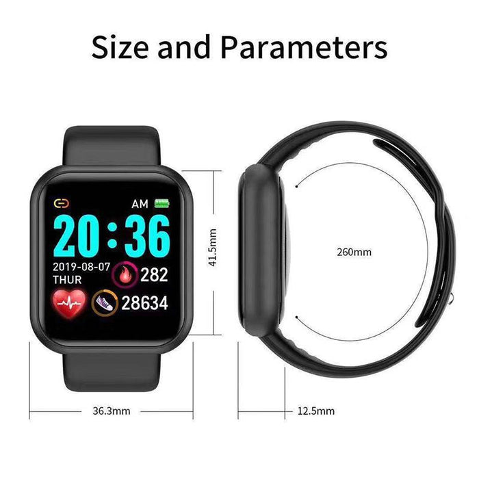 Elegant Popular Smart Watch For Women and Men D20 Pro Men Smartwatch for IOS and Android Sistems With Heart Rate Monitor Blood Pressure Sports Tracker Wristband