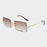 Fashion Rimless  Women Trendy Small Rectangle Sunglasses With High Quality metal frame And UV400 Protection