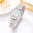 New Luxury Crystal Women Bracelet Watches Top Brand Fashion Diamond Ladies Quartz Watch Steel Female Wristwatch For Women and Girls
