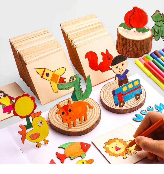 100Pcs Baby Toys Drawing Toys Coloring Board Children Creative Doodles Early Learning Education Toy Boy Girl Learn Drawing Tools
