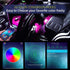 Lights LED Car Strip Lights with Two-Line Waterproof Design RGB LED Strip Light With USB Wireless Remote Music Control Multiple Modes For Auto Car