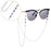 Crystal Glasses Neck Strap Chain Acrylic Crystal Black Beads Eyeglasses Necklace Metal Sunglasses Cord