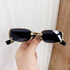 Popular Fashion Small Rectangle Women Luxury Sunglasses Brand Designer Vintage Punk Men Sunglasses Style With Shades UV400 Protection