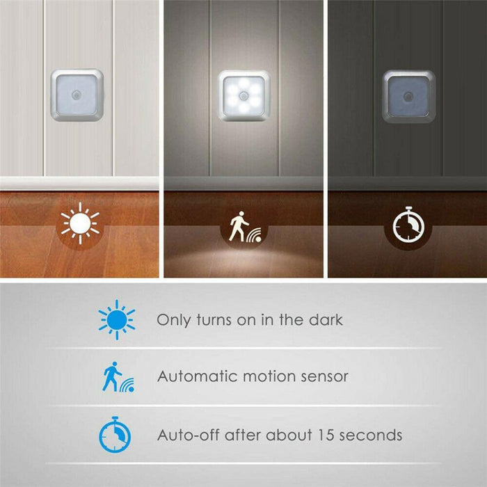 STEVVEX Wireless LED Pair Lamps with Motion sensor night lights lamp bedroom water closet Cabinet Corridor  Stairwell  Entrance battery lights
