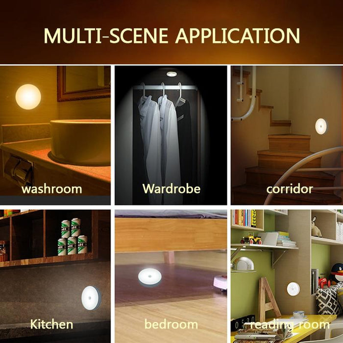 STEVVEX latest 2020 Night Lamps With active Motion Sensors  Warm/White Night Lights easily accessible in home as kids Night Light as for Kitchen/ Cabinet/ Wardrobe with functional purposes