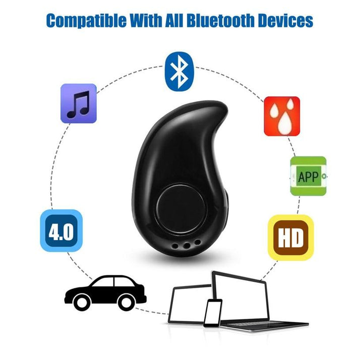 Mini Wireless Bluetooth Earphone in Ear Sport with Mic Handsfree Headset Earbuds for All Phone Android