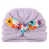 New  Handmade Cotton Girl Hat Autumn Winter Baby Boy Girl Hat Colorful Bow Elastic Cute Baby Turban In Elegant Design