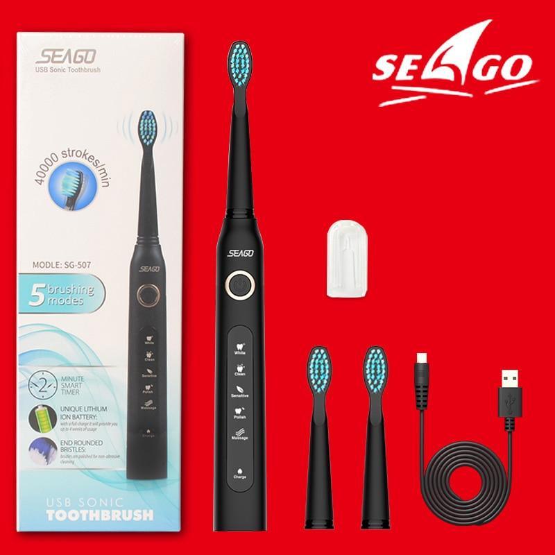 Electric Vibration Toothbrush Sonic Rechargeable Smart Chip Teethbrush Head Replaceable Whitening Healthy Best Gift For Adults And Kids