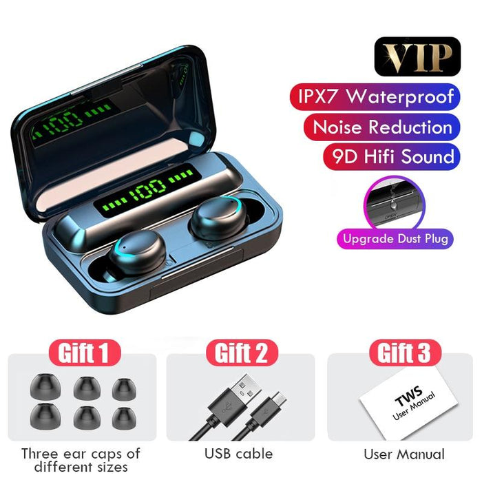 Bluetooth V5.0 Earphones Wireless Headphones With Microphone Sports Waterproof Headsets 2200mAh Charging Box For Android