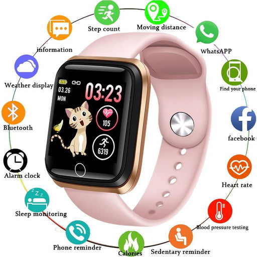 Modern NEW Luxury Smart Watch For Women Sports Smart Bracelet IP67 Waterproof Watch With Pedometer Heart Rate Monitor and LED Color Screen For Android and IOS