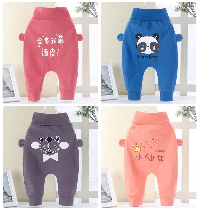 Kids Clothes Baby Boys Girls PP Pants Newborn Toddler Baby Pants For Children In Casual Clothing Style With Bear Design and Bears Ears Like Details