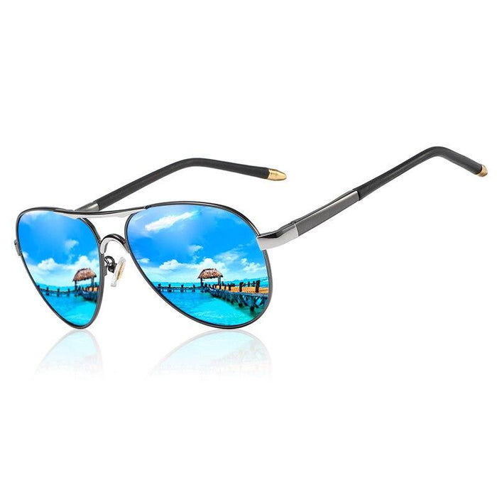 Luxury Pilot  Aviation Polarized High Quality Metal Frame  Sunglasses With UV400 Protection