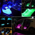 Lights LED Car Strip Lights with Two-Line Waterproof Design RGB LED Strip Light With USB Wireless Remote Music Control Multiple Modes For Auto Car