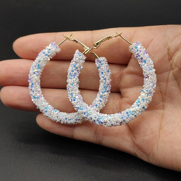 New Hot Colorful Luxury Hoop Earrings For Women In Elegant Popular Ear Jewelry Epic Round Circle Style